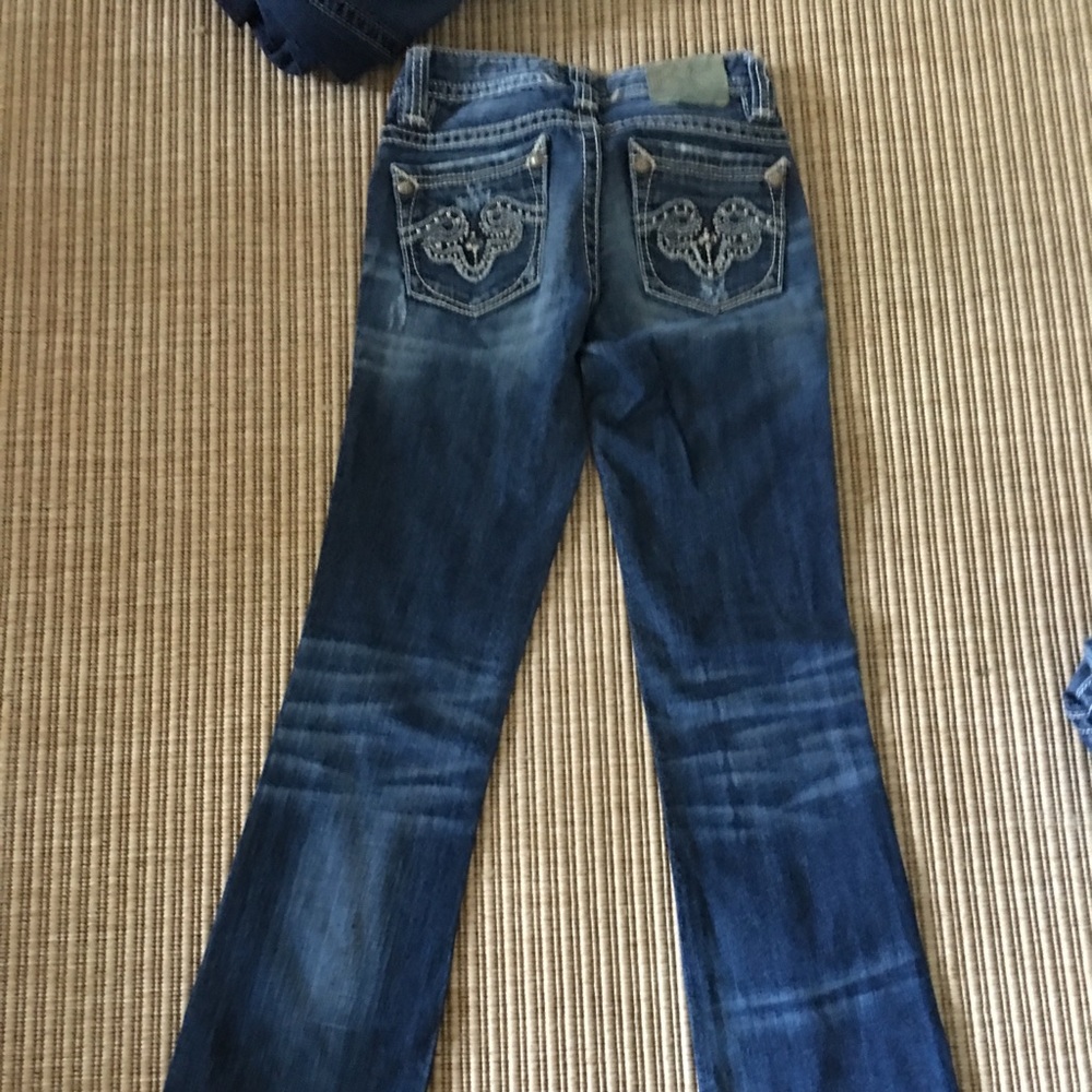 Express Women's Boot Cut Jeans - Dark Blue Wash